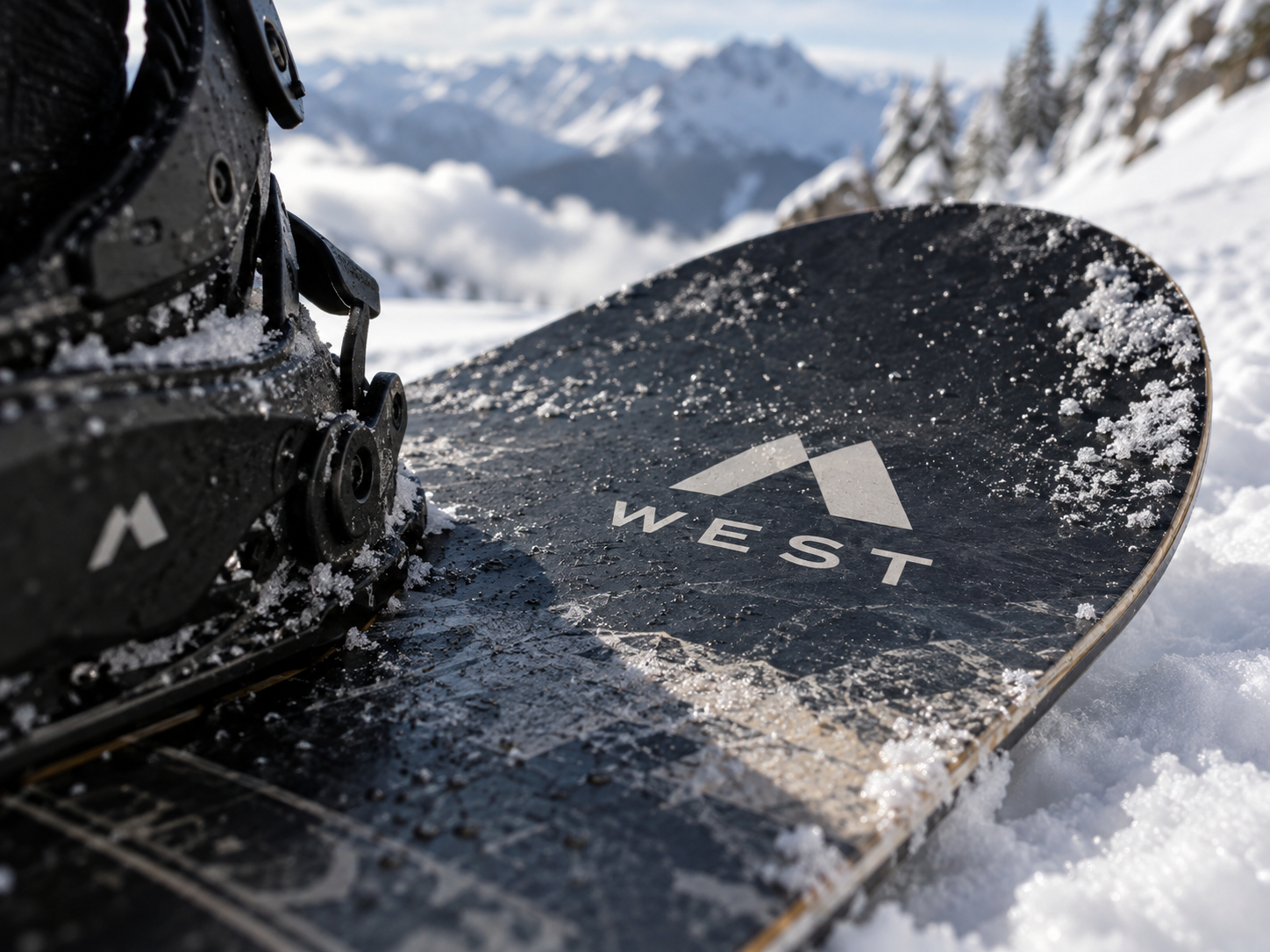 Détail d’un snowboard West