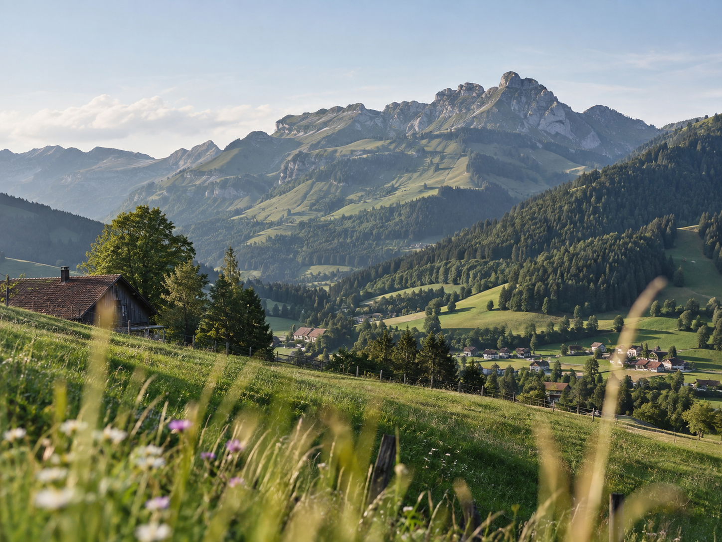 Paysage alpin près de Châtel-St-Denis